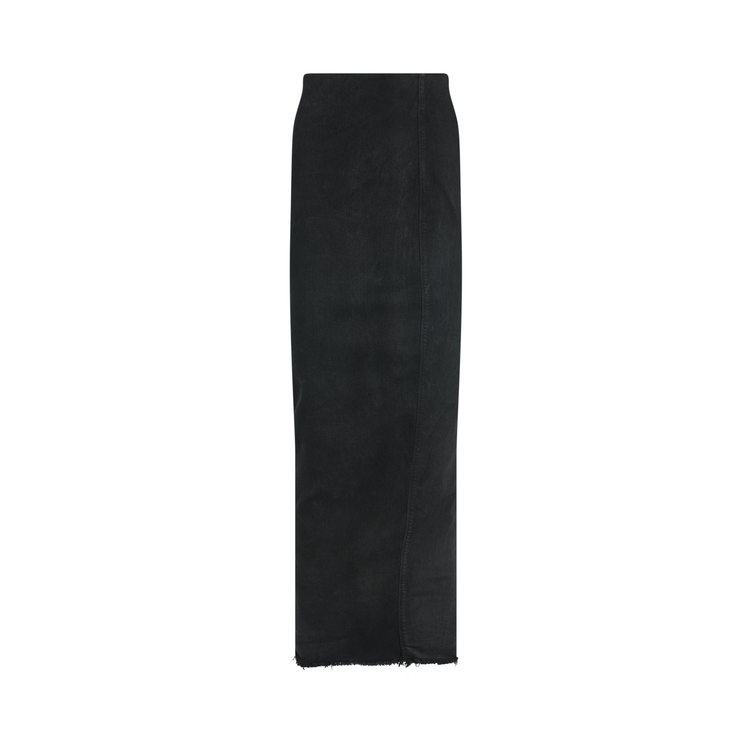 Dirt Pillar Denim Skirt in Black