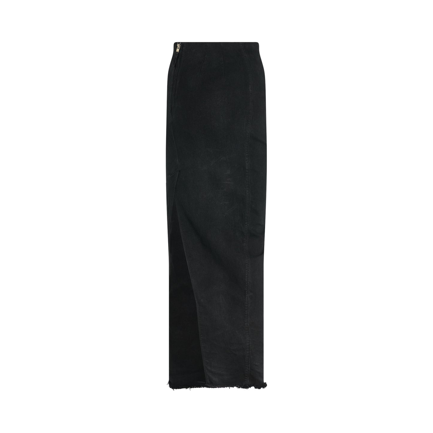 Dirt Pillar Denim Skirt in Black