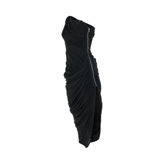 Lido Draped Dress in Black