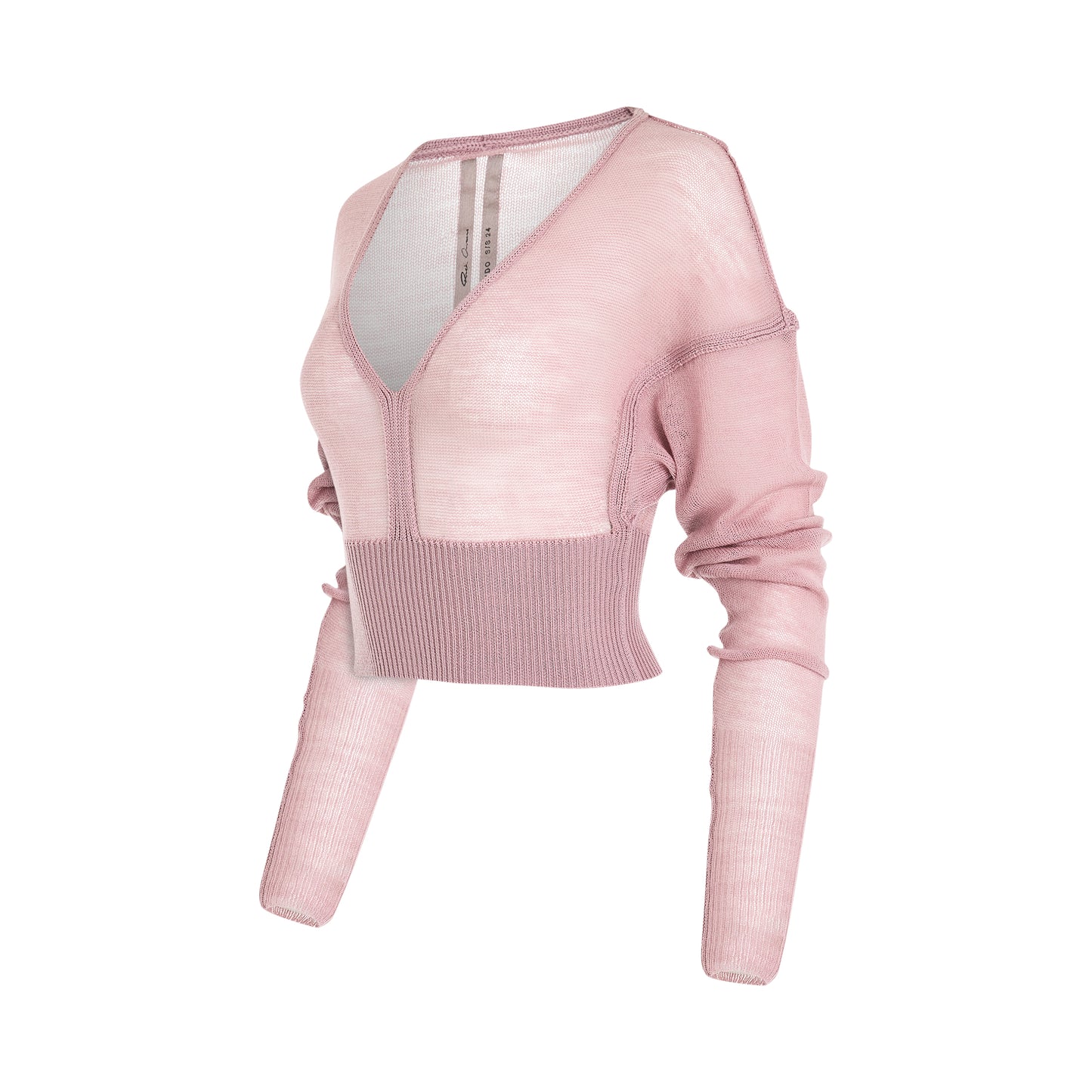 Long Sleeve V Knit Sweater in Dusty Pink