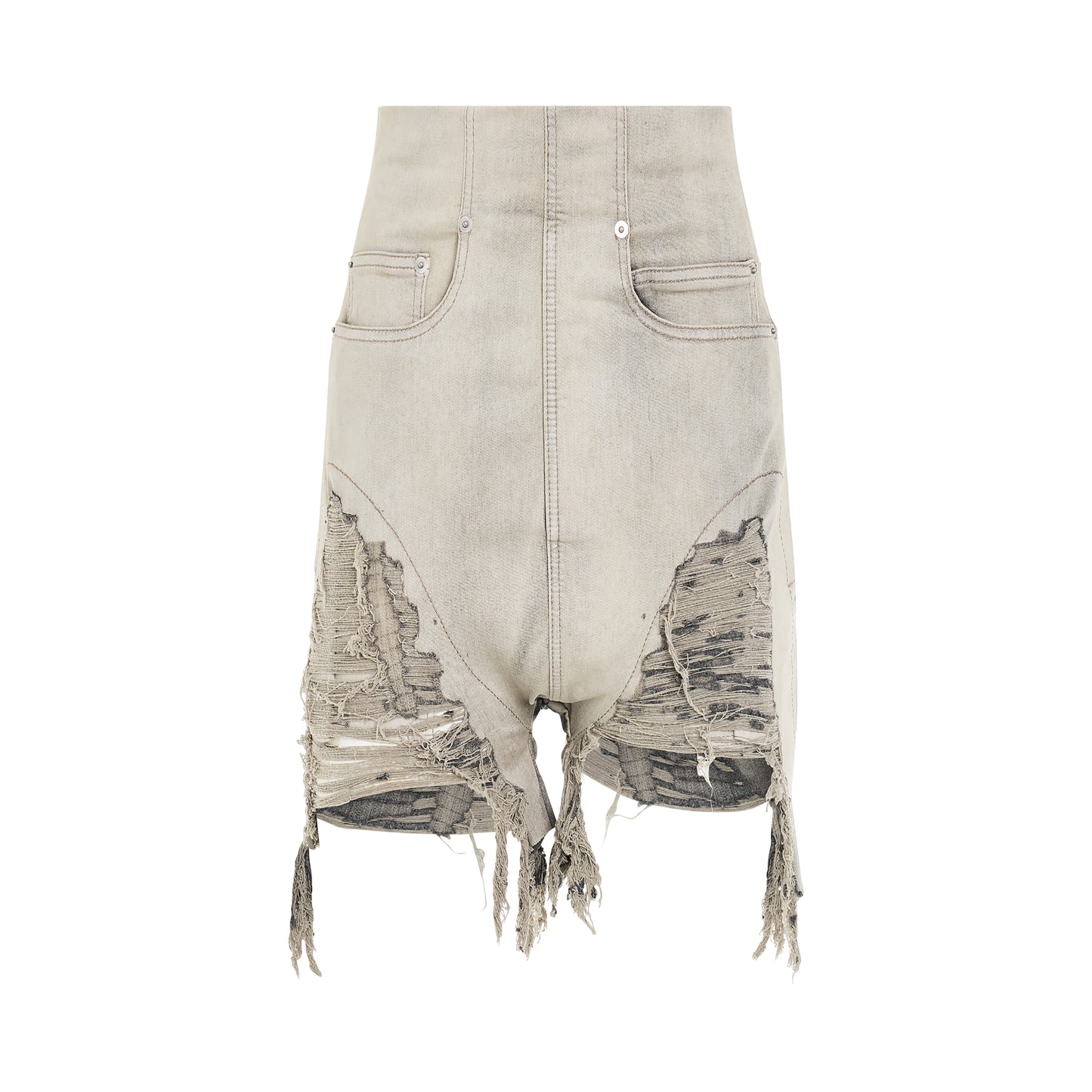 Dirt Cut Offs Denim Short in Mineral Pearl