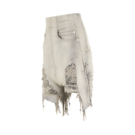 Dirt Cut Offs Denim Short in Mineral Pearl