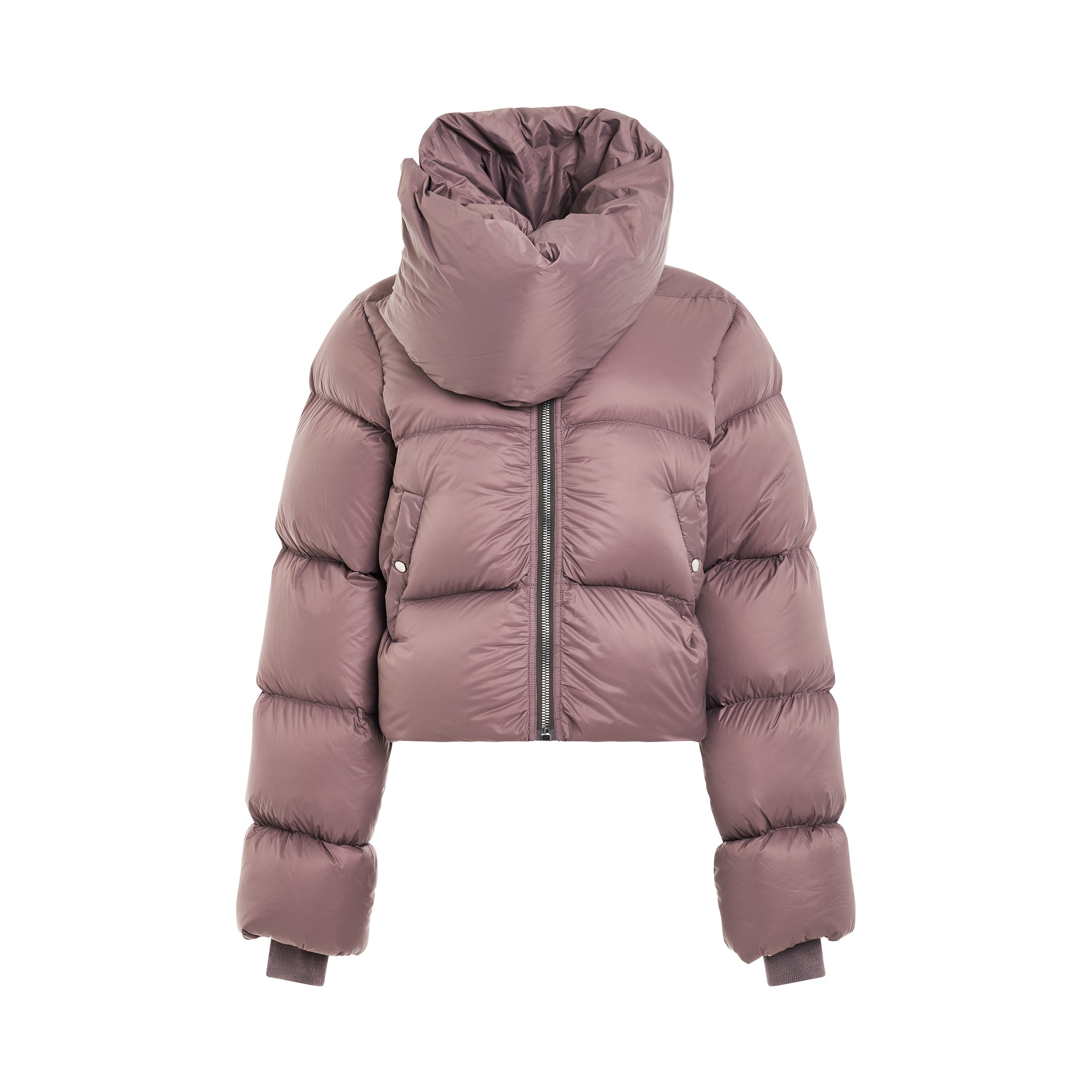 Funnel Neck Down Jacket in Mauve