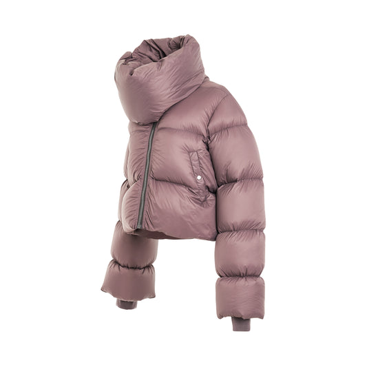 Funnel Neck Down Jacket in Mauve