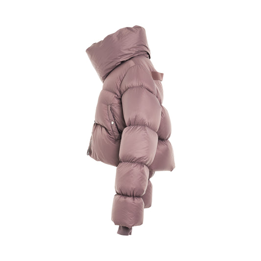 Funnel Neck Down Jacket in Mauve