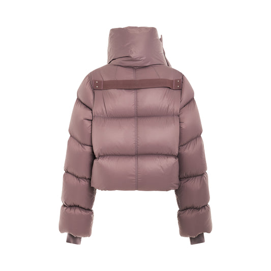 Funnel Neck Down Jacket in Mauve