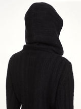 LS Cropped Hooded Top in Black