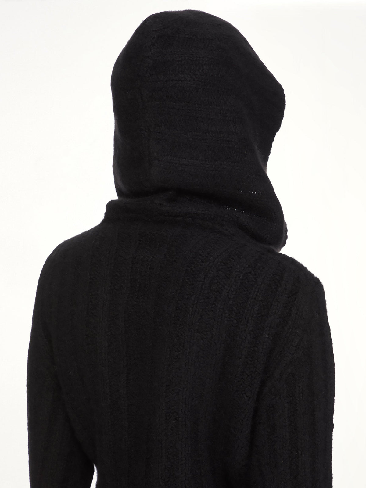 LS Cropped Hooded Top in Black
