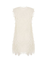 Dress in White with Black Bow