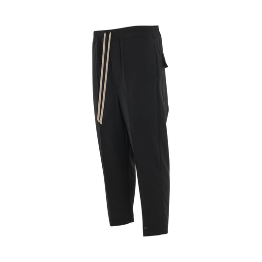 Wool Drawstring Astaires Cropped Pants in Black