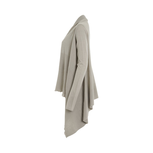 Medium Wrap Cape Knit Cardigan in Pearl