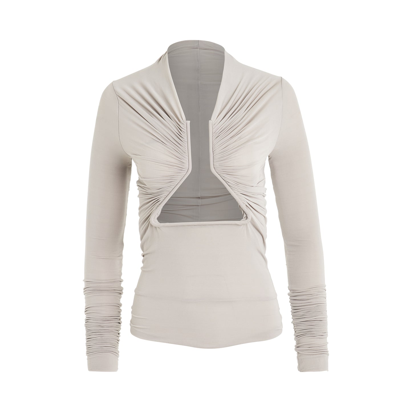 Long Sleeve Prong Top in Pearl