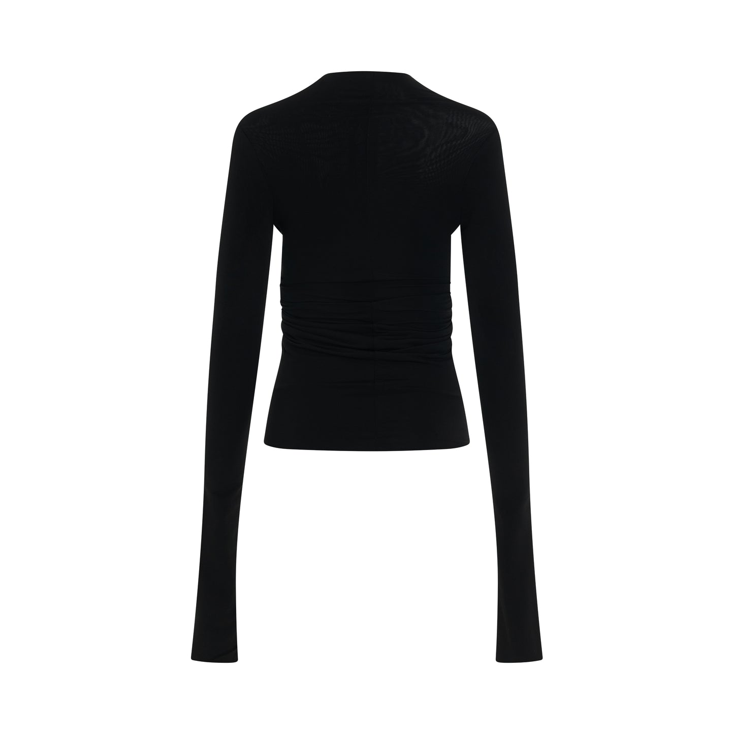 Long Sleeve Prong Stretch Top in Black