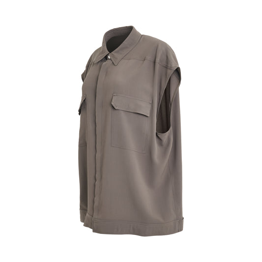 Sleeveless Jumbo Outershirt in Dust