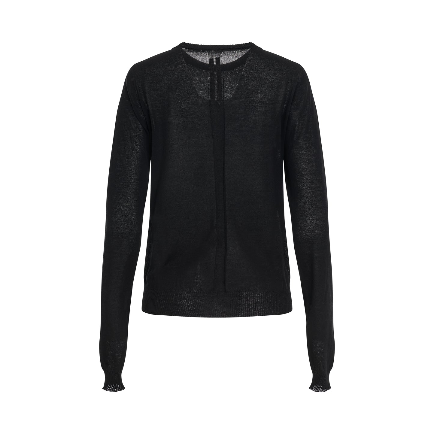 Biker Level Round Neck Sweater in Black