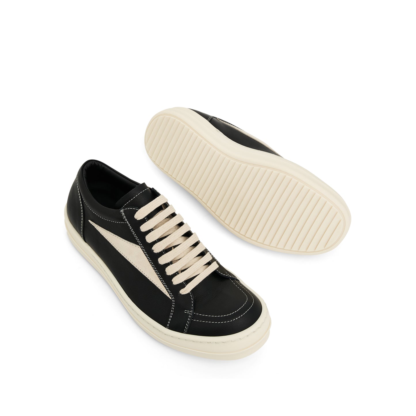 Women Vintage Leather Sneaker in Black/Milk