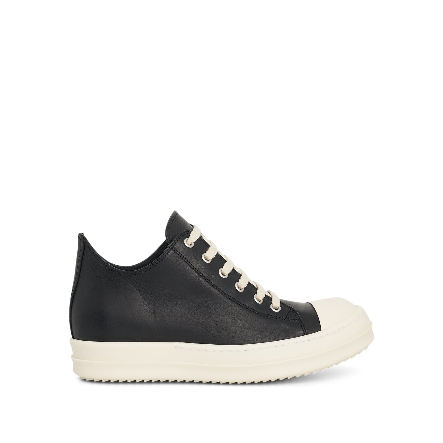 Washed Calf Sneaker in Black/Milk