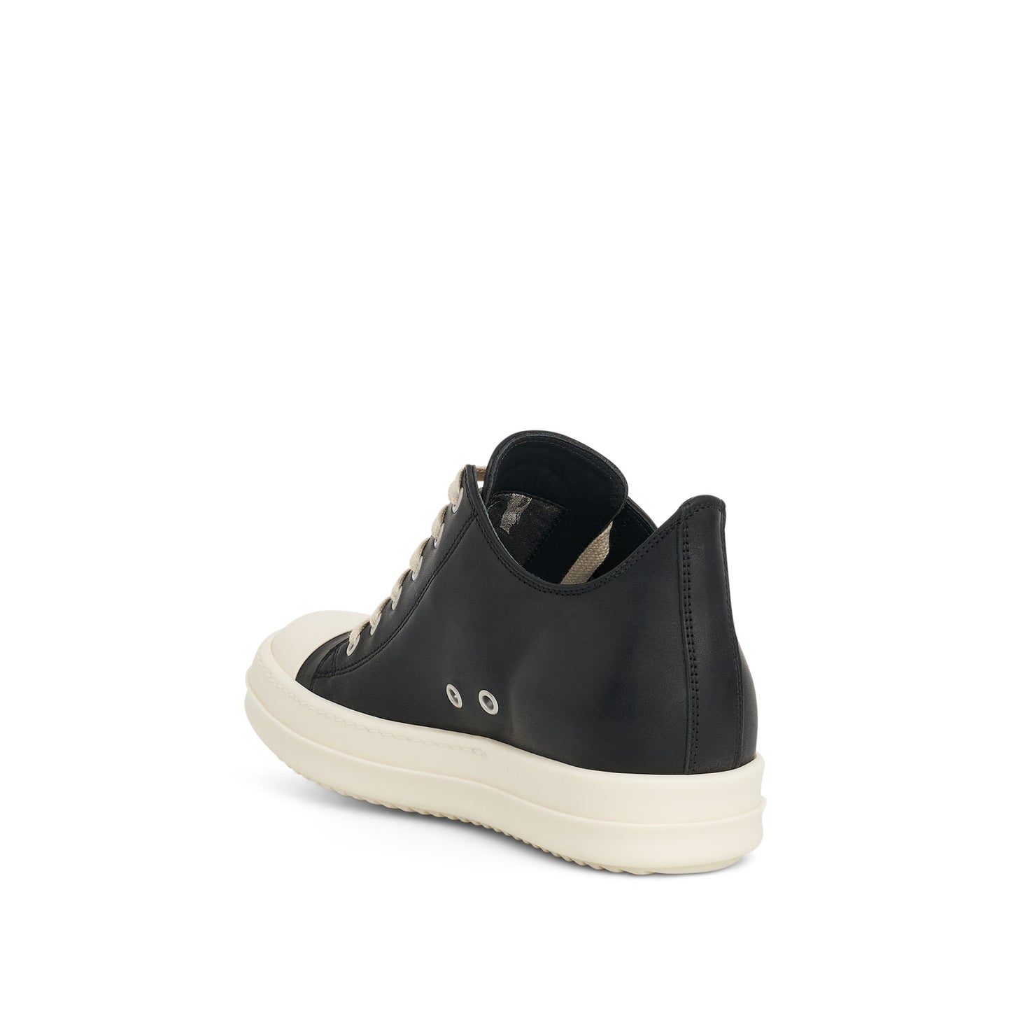 Washed Calf Sneaker in Black/Milk