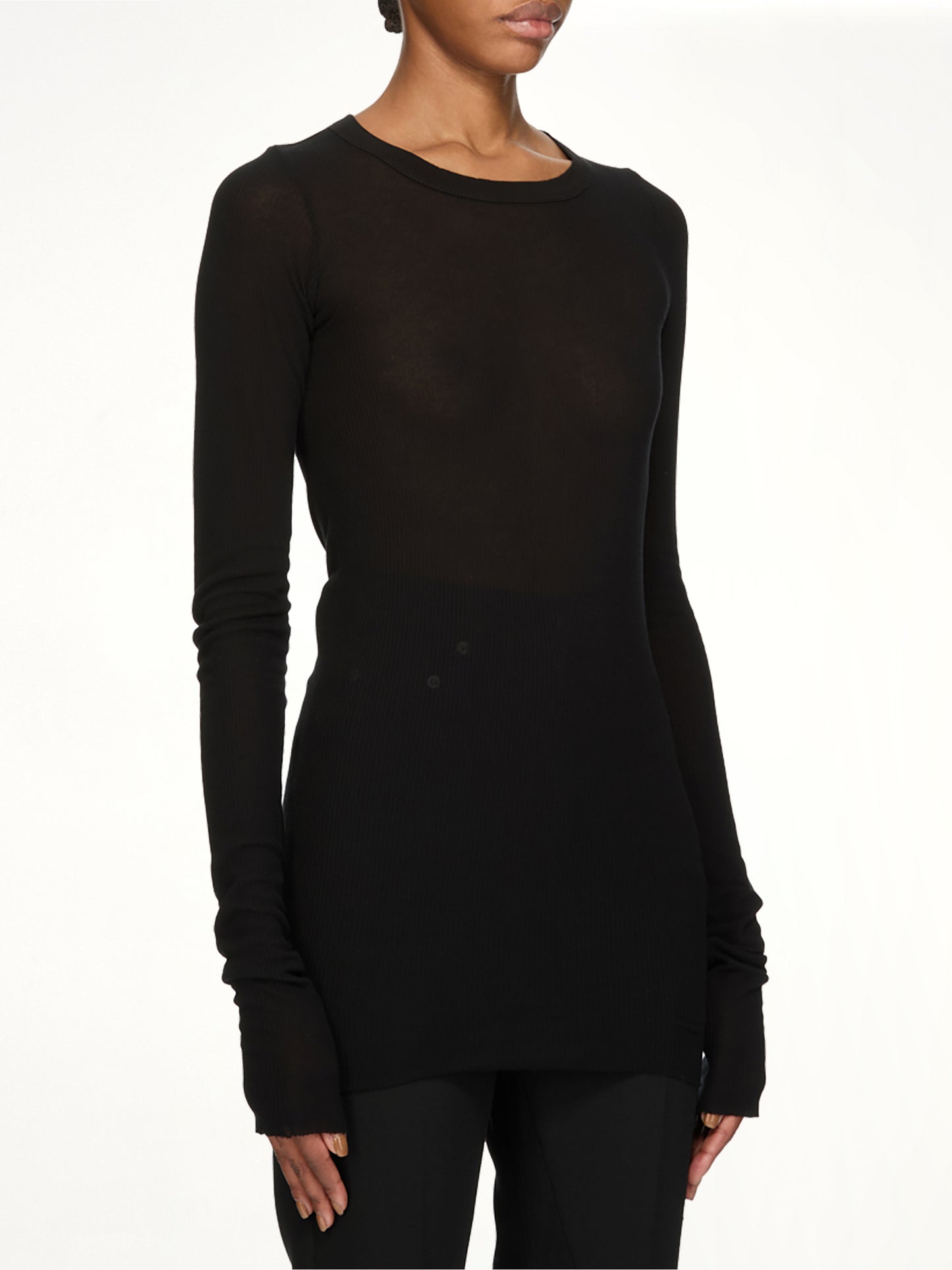 Rib LS T in Black