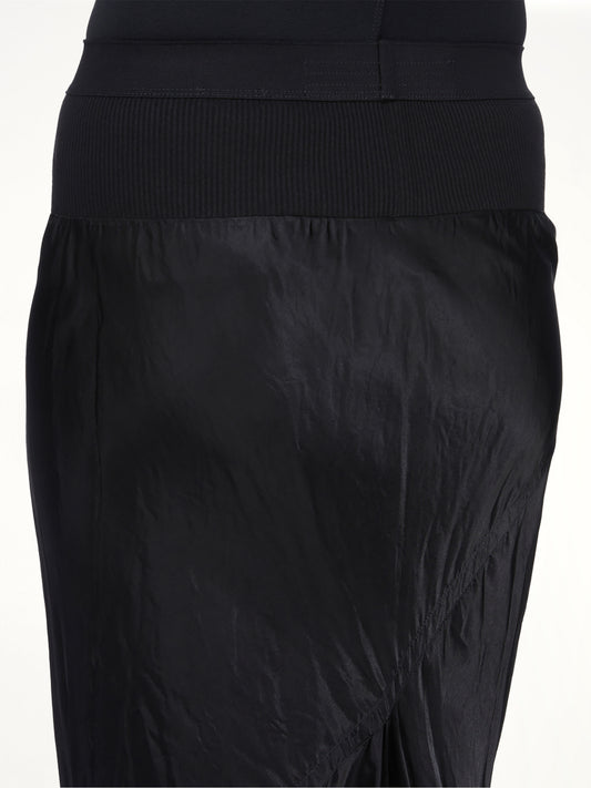 Knee Bias Skirt in Black