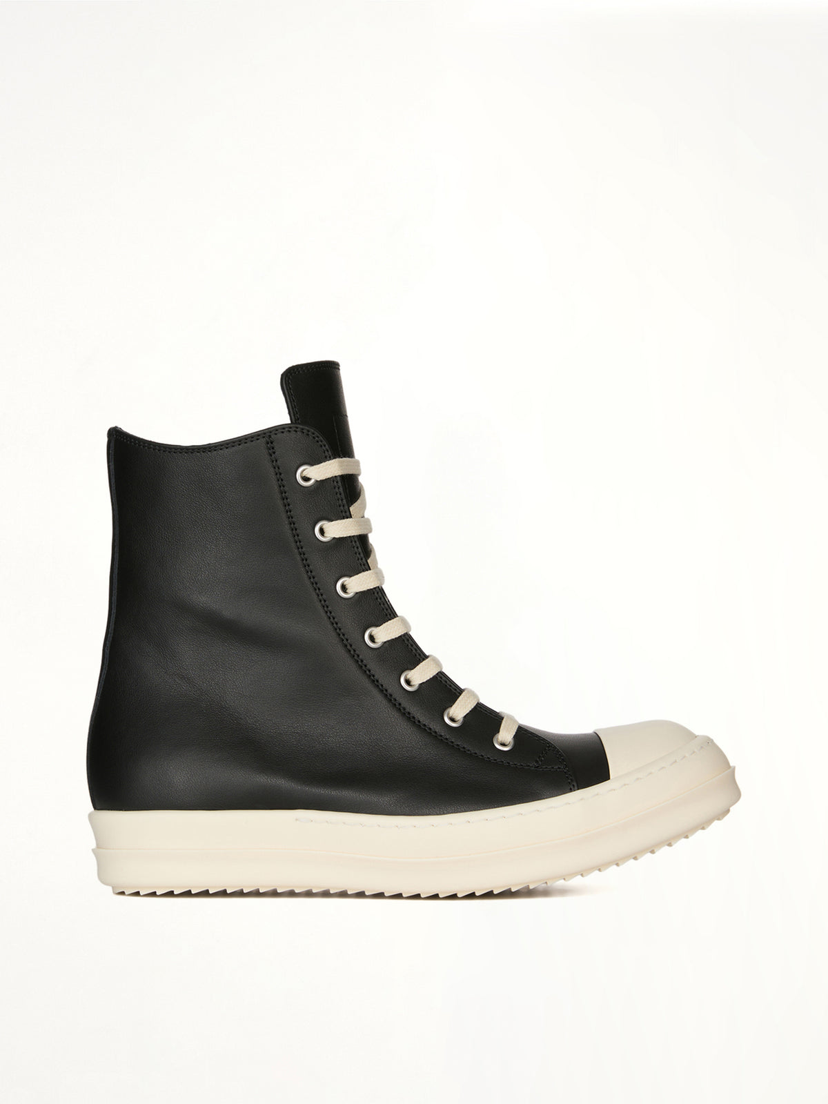 Sneaks in Black/Milk Side View | RICK OWENS