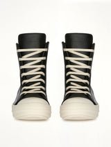Sneaks in Black/Milk Front View | RICK OWENS