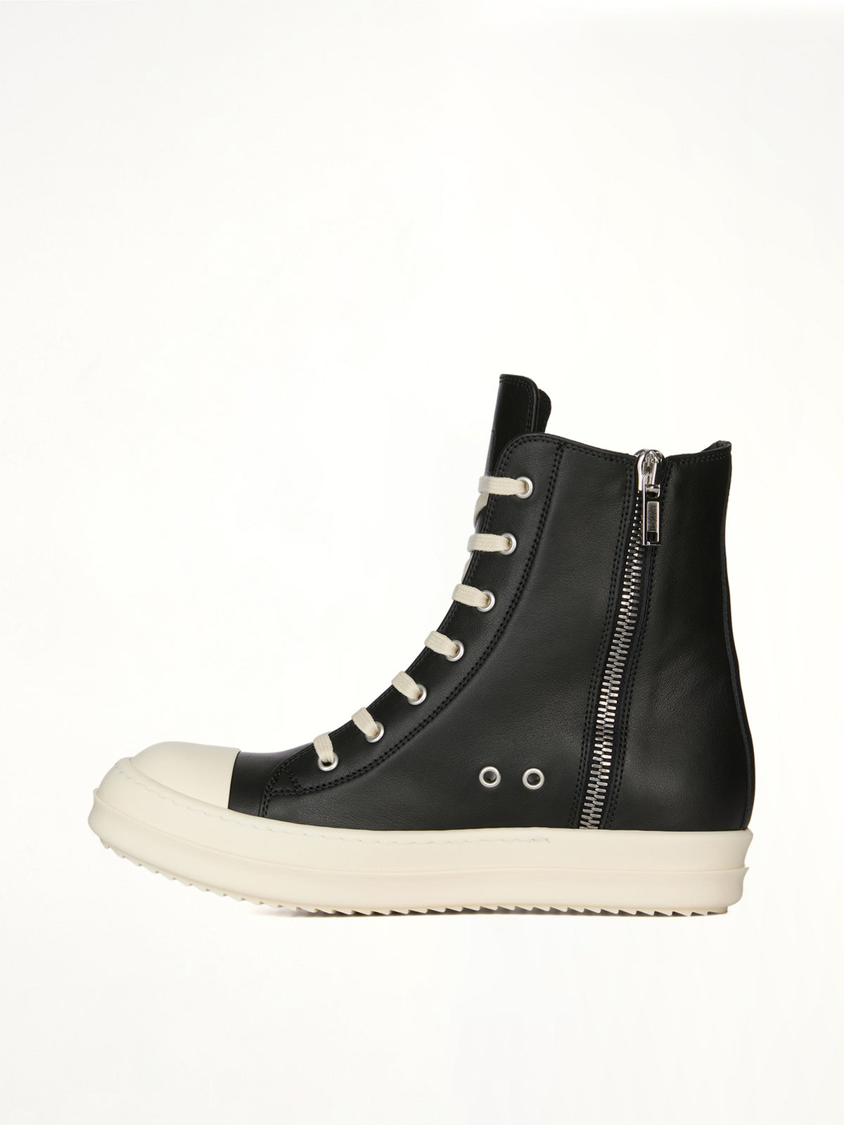 Sneaks in Black/Milk Back View | RICK OWENS