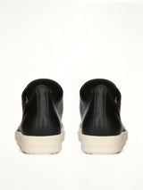 Low Sneaks in Black/Milk Top View | RICK OWENS