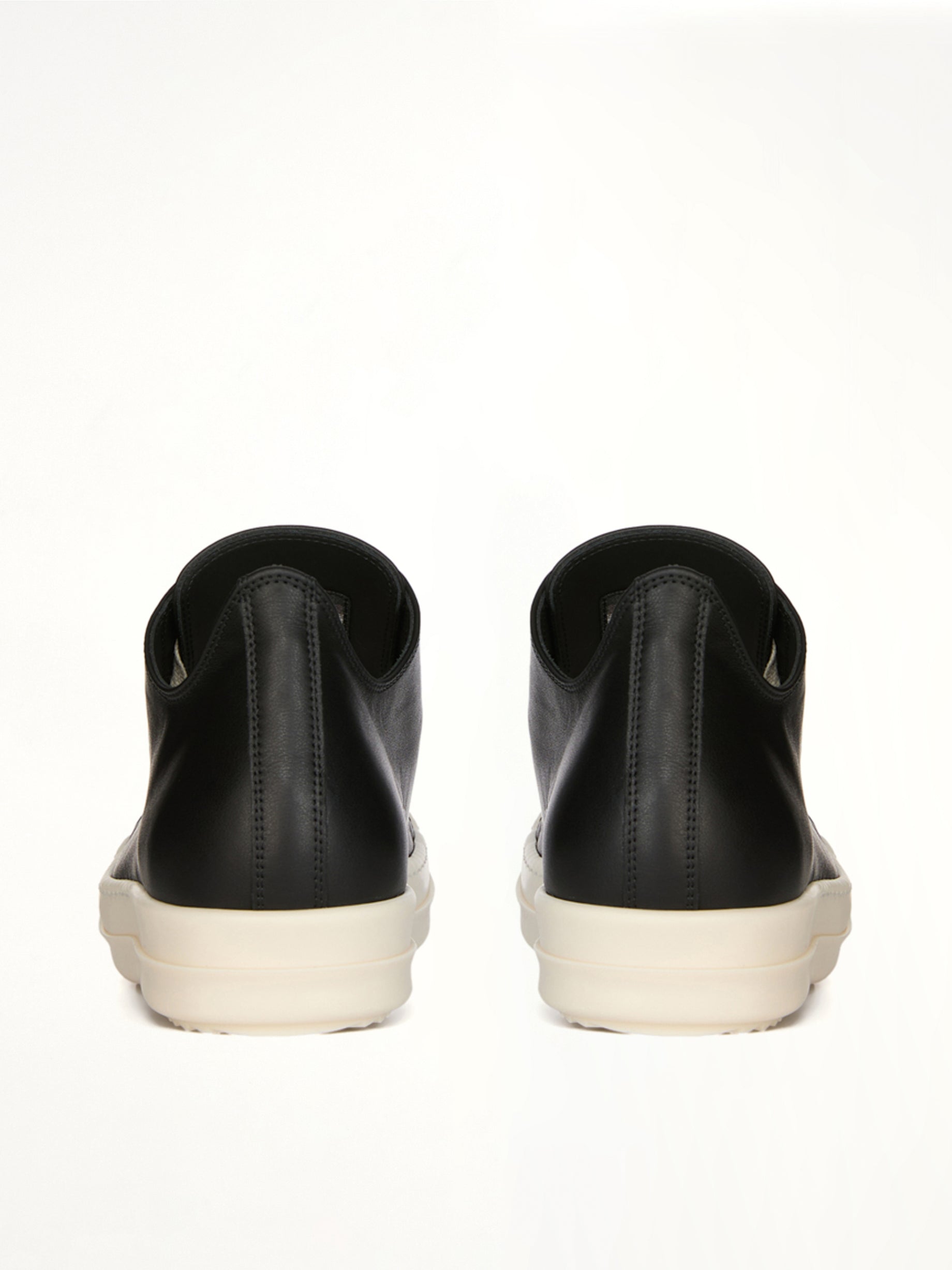 Low Sneaks in Black/Milk Top View | RICK OWENS