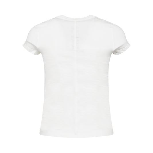 Cropped Level T-Shirt in Milk