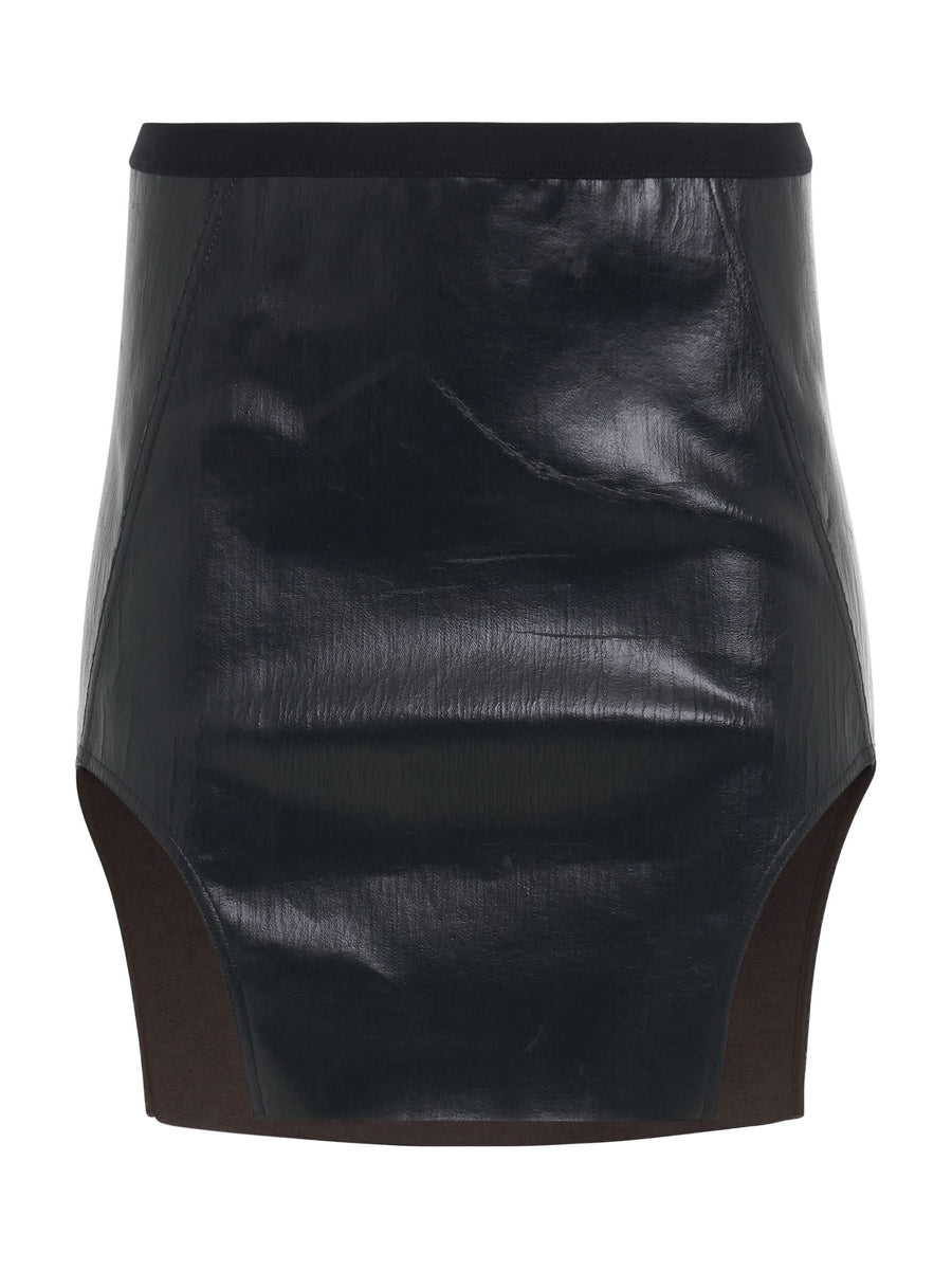 Diana Mini Denim Skirt in Black