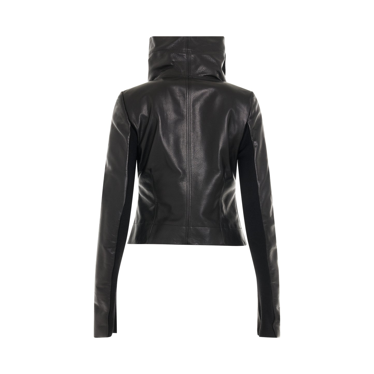 Classic Biker Leather Jacket in Black