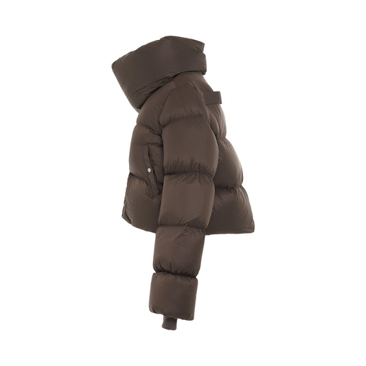 Funnel Neck Down Jacket in Dust