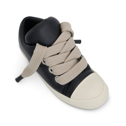 Jumbo Lace Padded Low Sneaker in Black/Milk