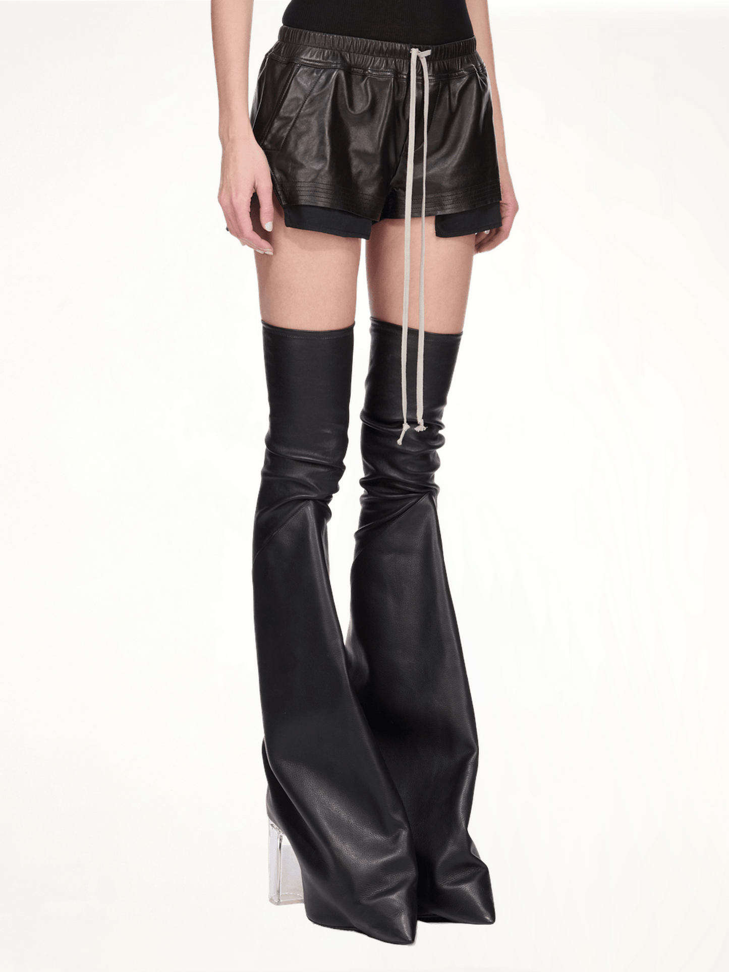 FOG Leather Boxers in Black