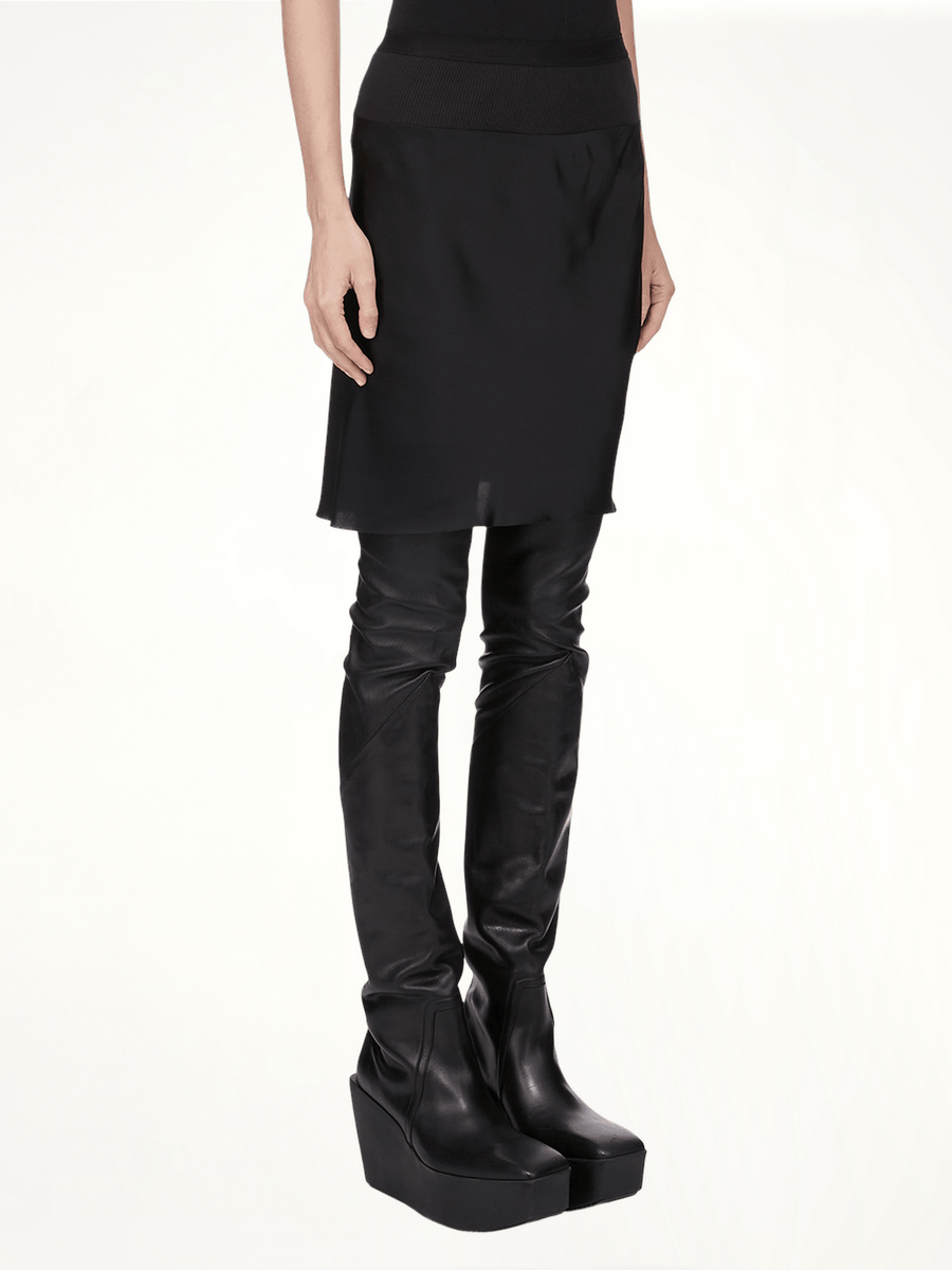 Short Bias Skirt in Black