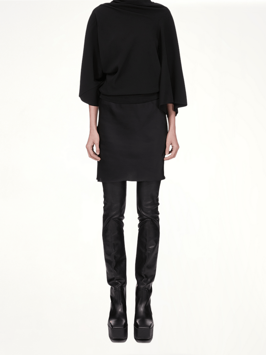 Short Bias Skirt in Black