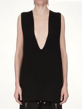 V Tank Sweater in Black
