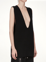 V Tank Sweater in Black