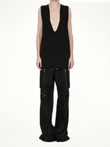 V Tank Sweater in Black