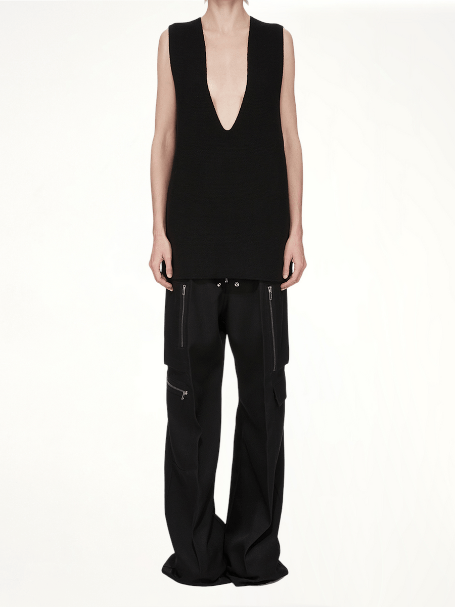 V Tank Sweater in Black