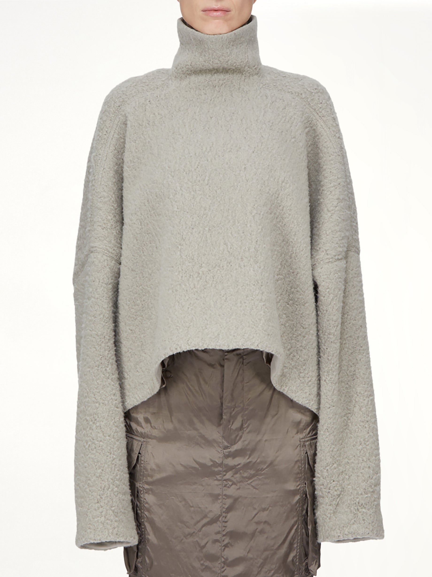 Jumbo Tabard Cropped Top in Dark Pearl