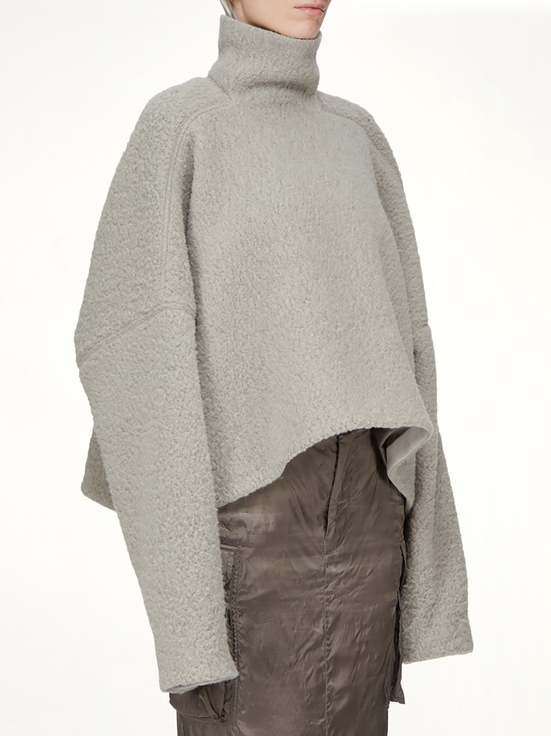 Jumbo Tabard Cropped Top in Dark Pearl