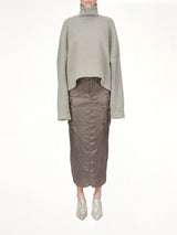 Jumbo Tabard Cropped Top in Dark Pearl