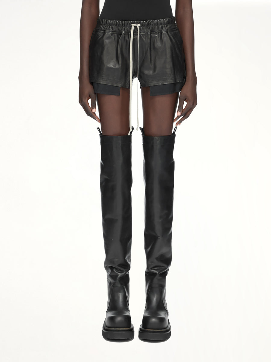 Lamb Leather FOG Boxers in Black