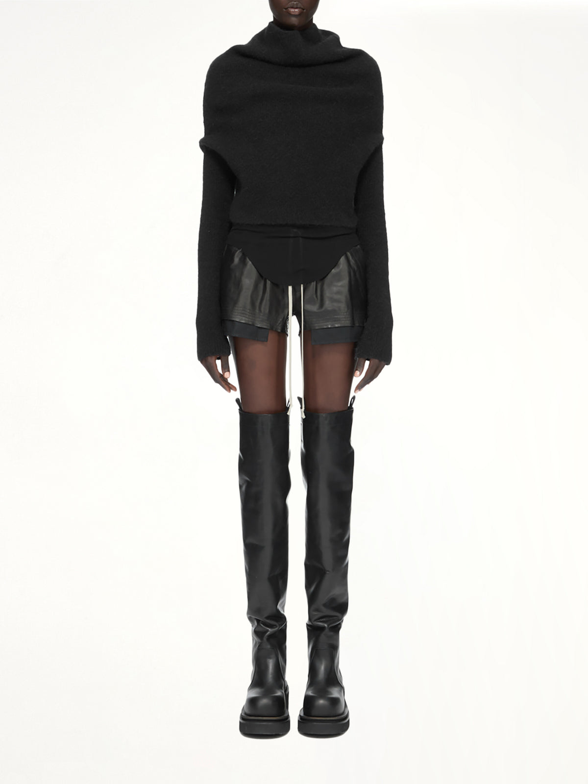 Lamb Leather FOG Boxers in Black