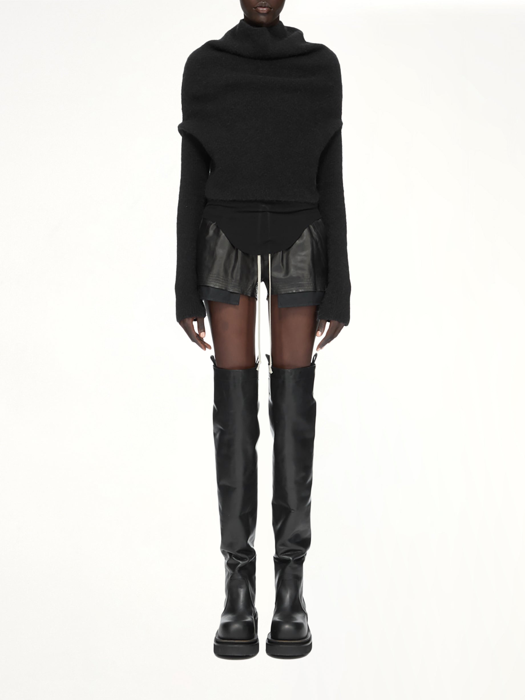 Lamb Leather FOG Boxers in Black