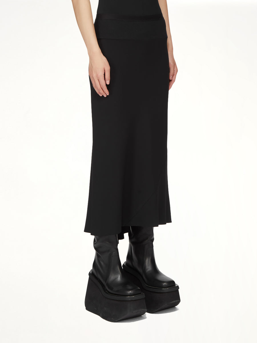 A Line Bias Skirt in Black