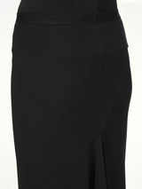 A Line Bias Skirt in Black
