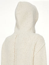 Silk Cashmere Oversized Hoodie in Natural